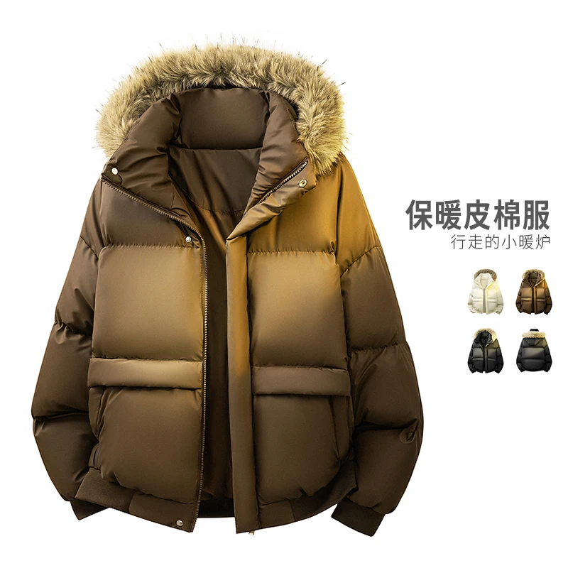 

Male Hooded Parka Windbreaker Outdoor Thicken Winter New Brand Casual Fashion Windproof Coats Outerwear High End Top Parkas