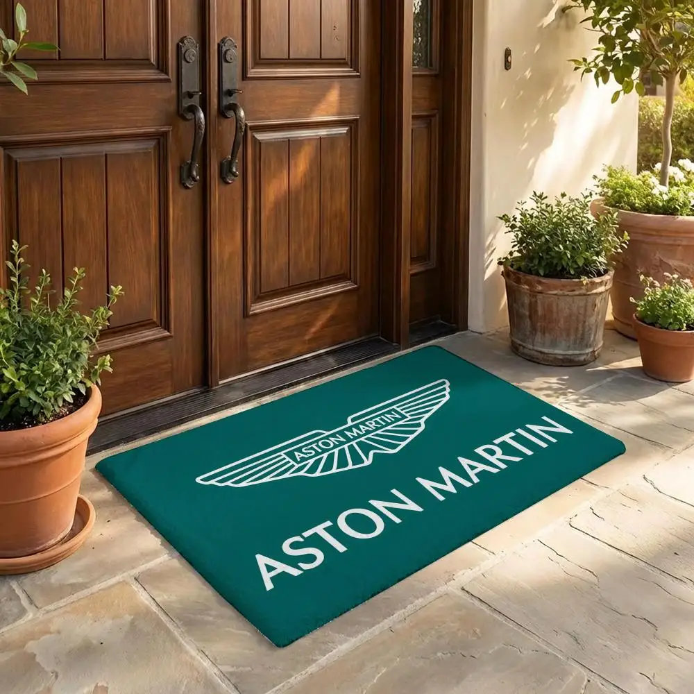 Cool A-Aston M-Martin aesthetic Floor Mat Flannel Door Mat Non-Slip Bedroom Living Room Home Decor