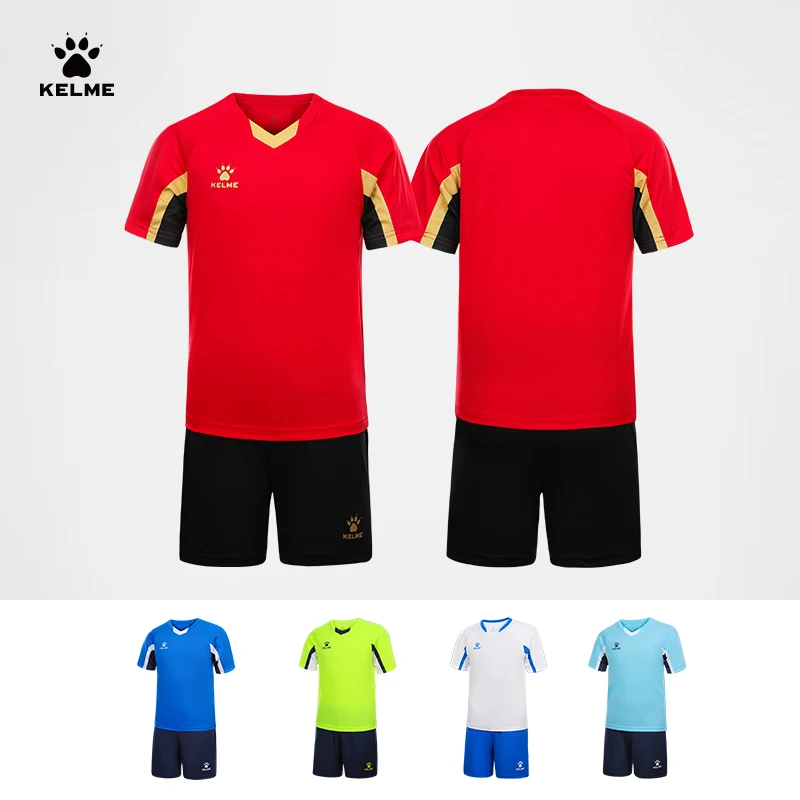 KELME Children\'s Football  Suit Boys Short-Sleeved Ball Uniform Primary School Students Team Custom Training  8251ZB3002