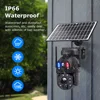 SECTEC 야외 듀얼 렌즈 사람 추적 보안 카메라, PIR 야간 투시경, 50X 줌, 8MP 태양광 카메라, 4G SIM, 360 °, 와이파이 배터리 6