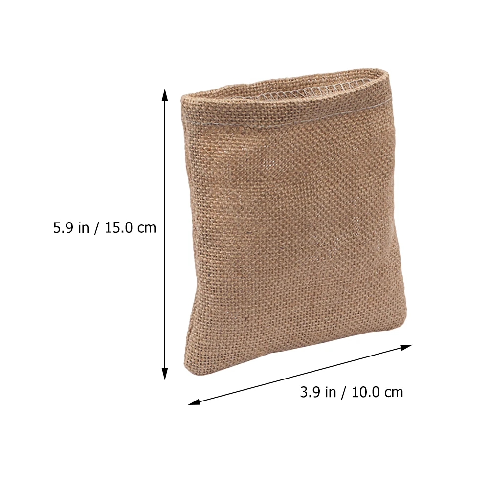 

2Pcs Shooting Prop Linen Bags Creative Small Gunny Storage Bags Multi Purpose Photo Bags for Home Decoration