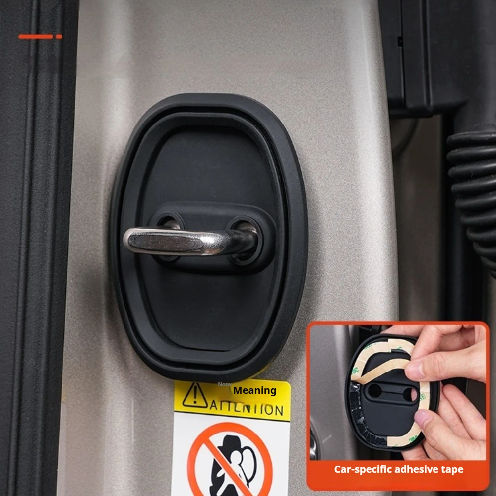 For BYD Leopard 8 Silicone Door Lock Cover Stopper Silent Buffer Pad Car Interior Mod Decor Accessories