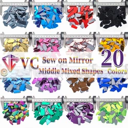 VC 100 Pcs Mix Size New Clear Crystals Sewing Mirror Rhinestone Applique Flatback Acrylic Strass On Stone for Clothes