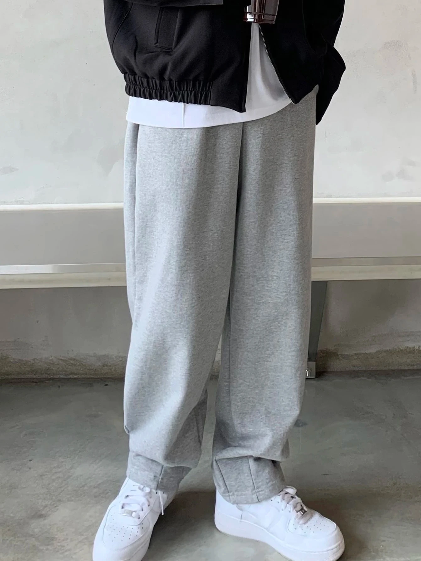 

Men's pure cotton slanted pocket sports pants, men's jogging pants, autumn and winter streetwear pants, straight leg pants