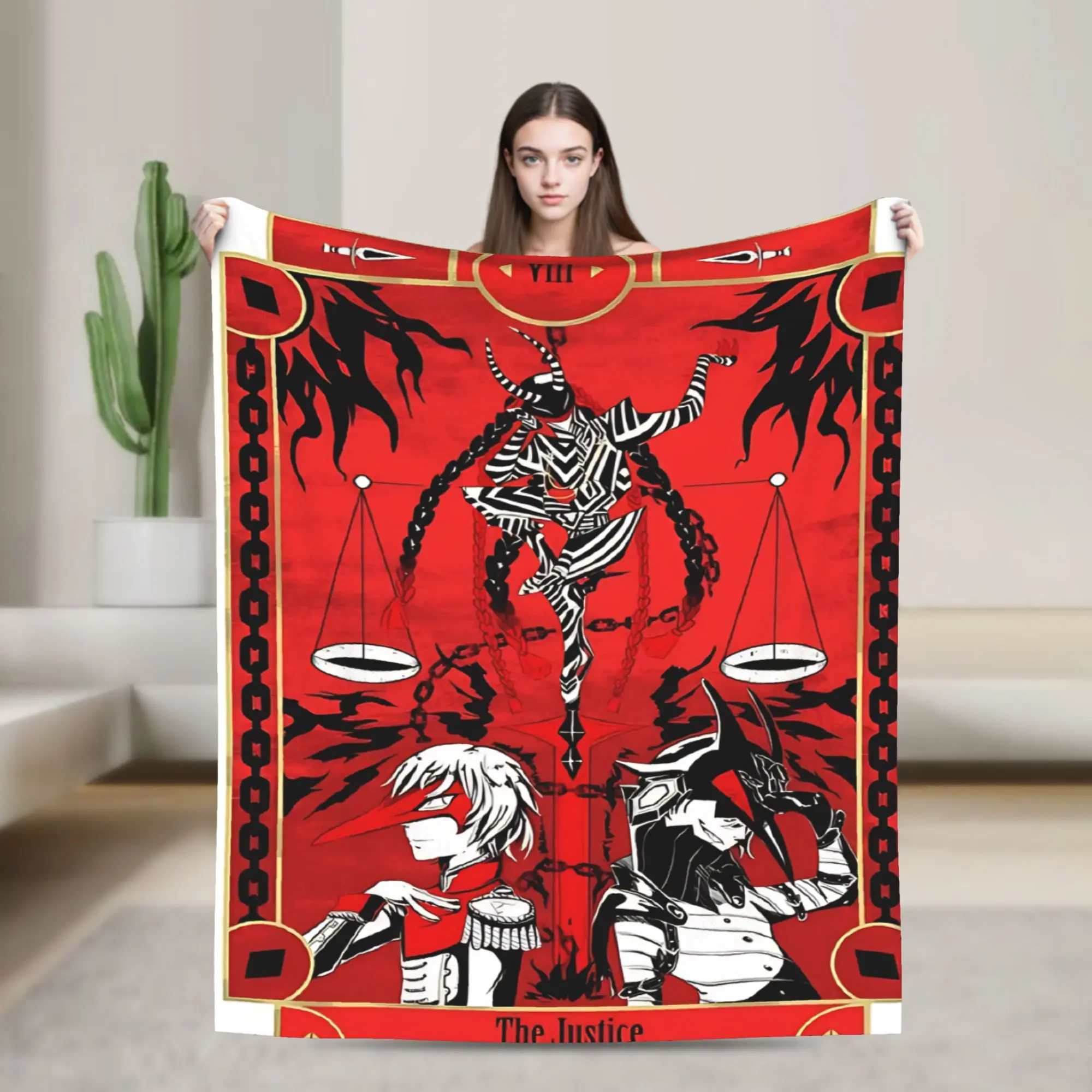 Akechi Persona Knitted Blanket   Flannel Throw Blankets Bedroom Sofa Personalised Soft Warm Bedsprea