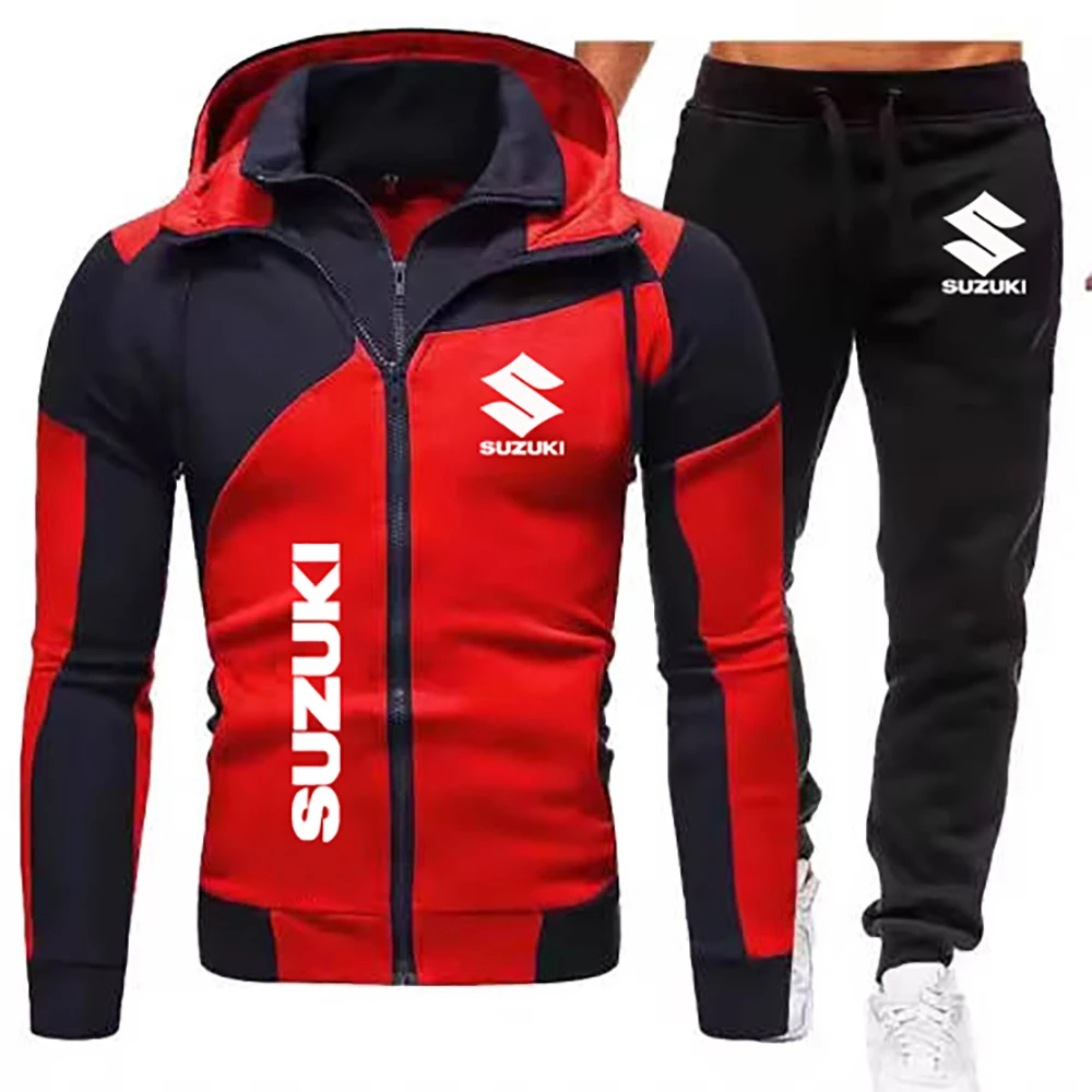 AliExpress Suzuki Men's Zipper Hoodie, Outdoor Cycling, Camping And Hiking Hoodie, Fashionable And Warm Custom Hooded Sweatshirt, Pullover