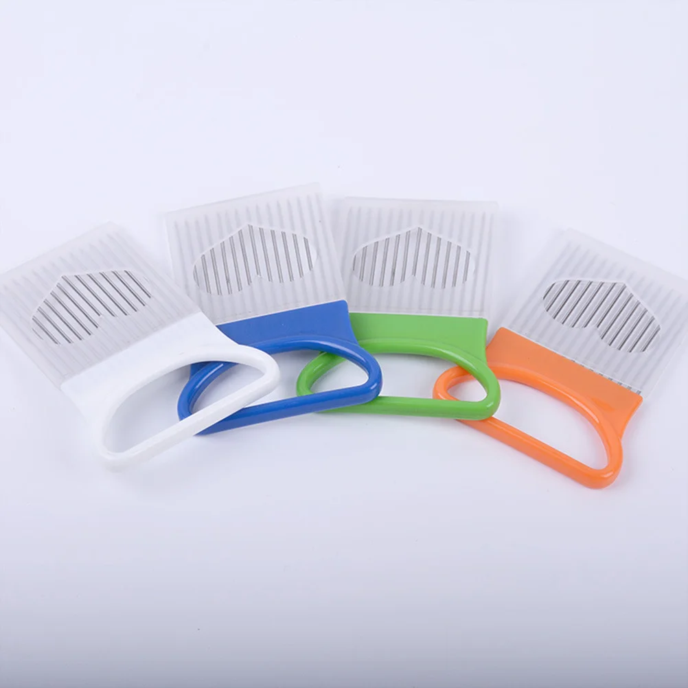 

12-Prong Onion Slicer Holder All-in- for Even Slices Tomato Vegetable Lemon Potato Non-Slip Grip Onion Holder