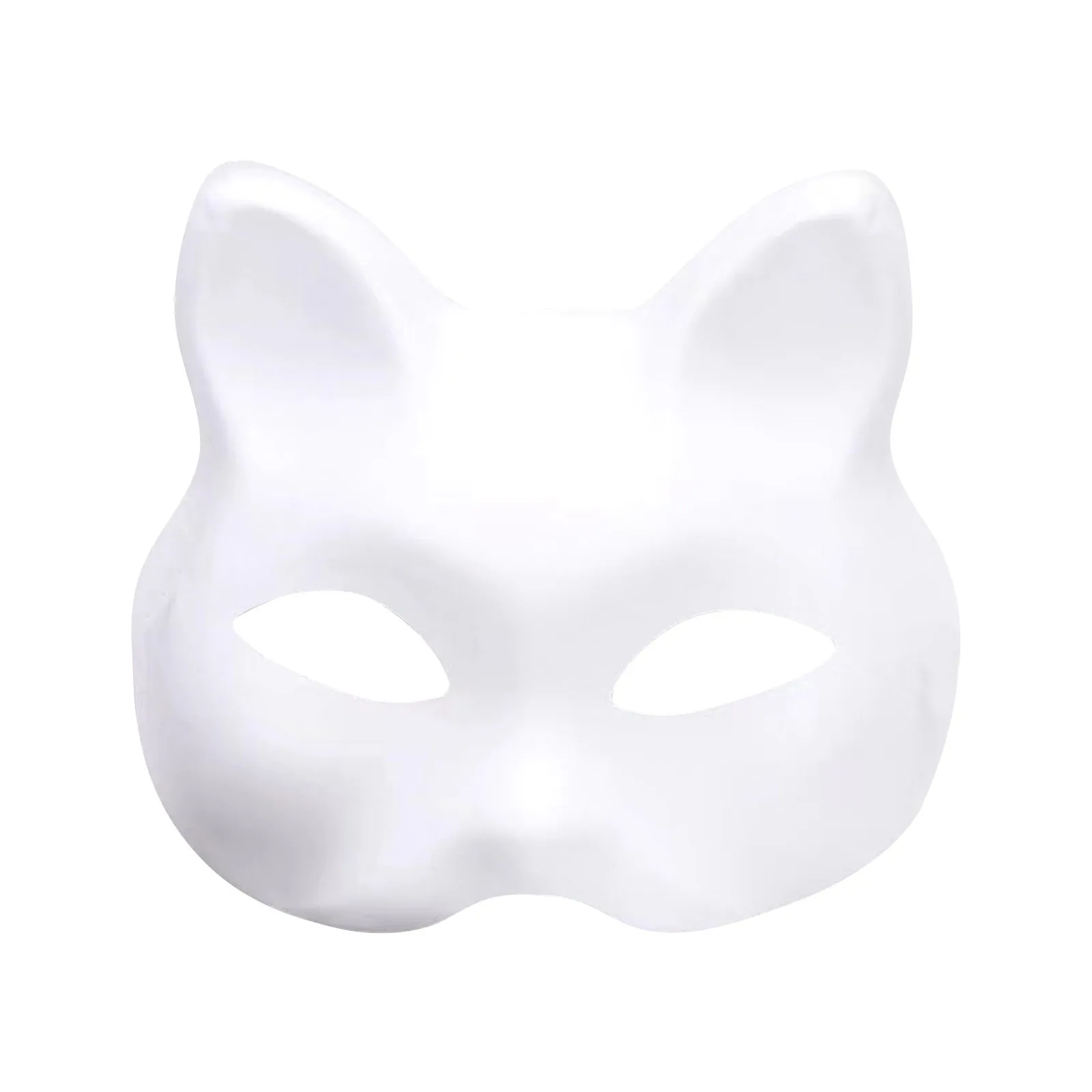 1PCS Hot Anime Pulp Japanese Mask Half Face Hand-painted Cat Fox Mask Anime Masquerade Halloween Festival Cosplay Prop 2024