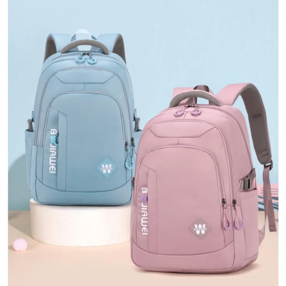 

New Dacron Schoolbag Soft High-capacity Fashion Backpack Solid Color Backpack