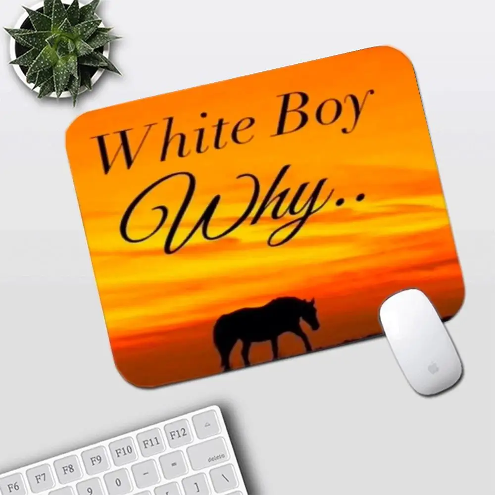 Table Mat White Horse Misty Forest Inspirational Quote Large Size Laptop Office Desktop Bedroom Learning Pad