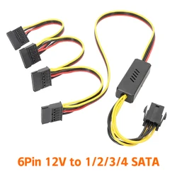 8PIN/6PIN to Sata Hard Power Supply Adapter Connector Cable 8PIN/6PIN Female to Sata HDD Power Supply Cord