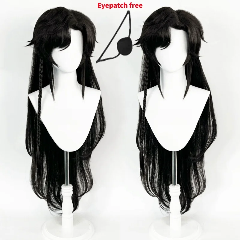 Tian Guan Ci Fu Wig Hua Cheng Xie Lian Wig Heaven Officials Blessing San Lang Cosplay Black Heat Resistant Synthetic Hair Wigs