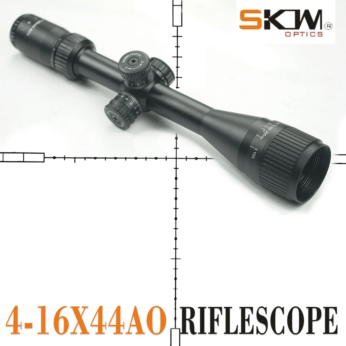 

Skwoptics Optics Scope Sight for Hunting, 4-16X44AO, 25.4mm Ring,