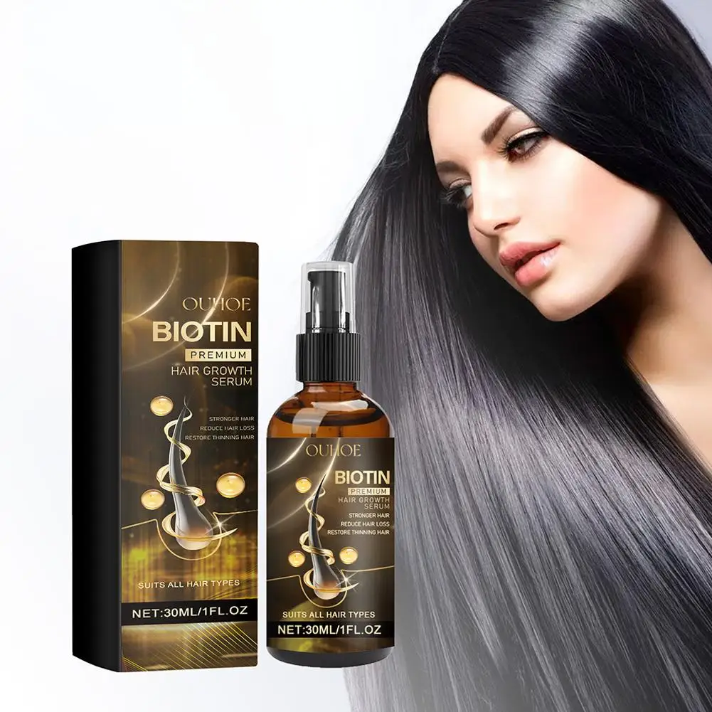 Prodotti di biotina da 30ml olio essenziale per capelli a crescita rapida cura dei capelli previene la caduta dei capelli trattamento del cuoio capelluto per uomo donna M0Y3