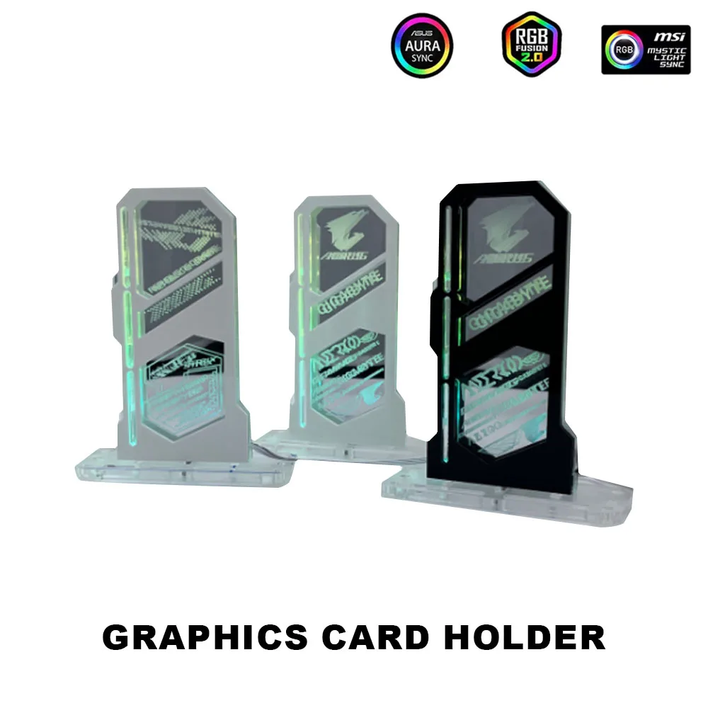 

DIY Держатель VGA ARGB Gamer Cabinet 5090 5080 Вертикальный кронштейн для графического процессора Разъем AURA Sync 3060ti 3070 3080 3090 4060 4070 4090