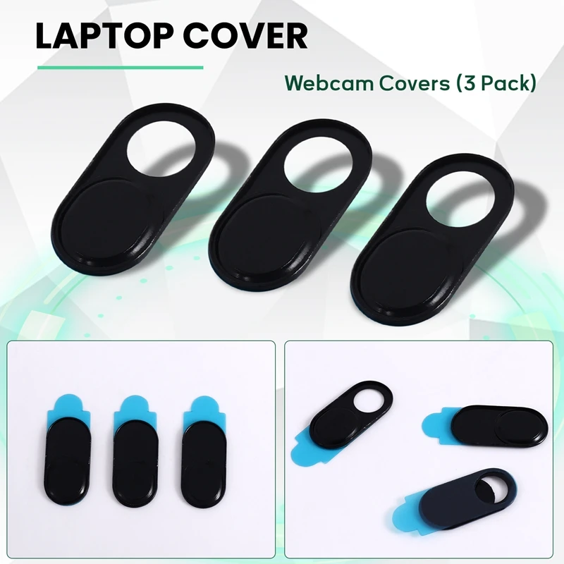 Capas de webcam (pacote com 3), bloqueador de capa de câmera web ultrafino de 0,7 mm para celular, laptop, computador, Imac, notebook, T