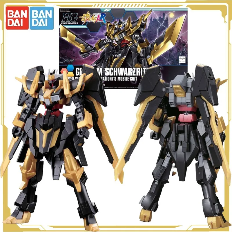 

Bandai Original GUNDAM Anime Figure HG 1/144 GUNDAM SCHWARZRITTER Assembly Model Action Figure Toys for Boys Girls Kids Gift