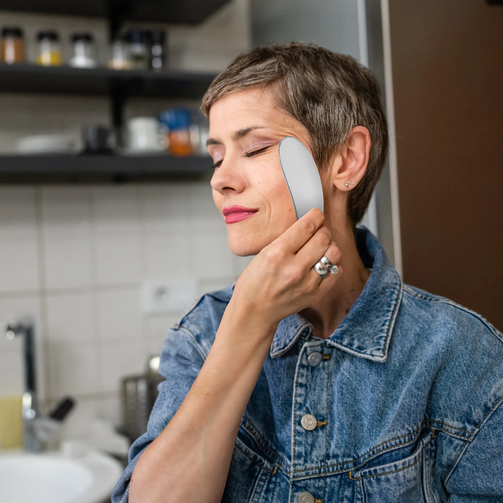 الفولاذ المقاوم للصدأ غوا شا مجلس مريح يده العضلات كشط أداة تدليك الأنسجة العميقة مكشطة لاسترخاء الجسم و #1