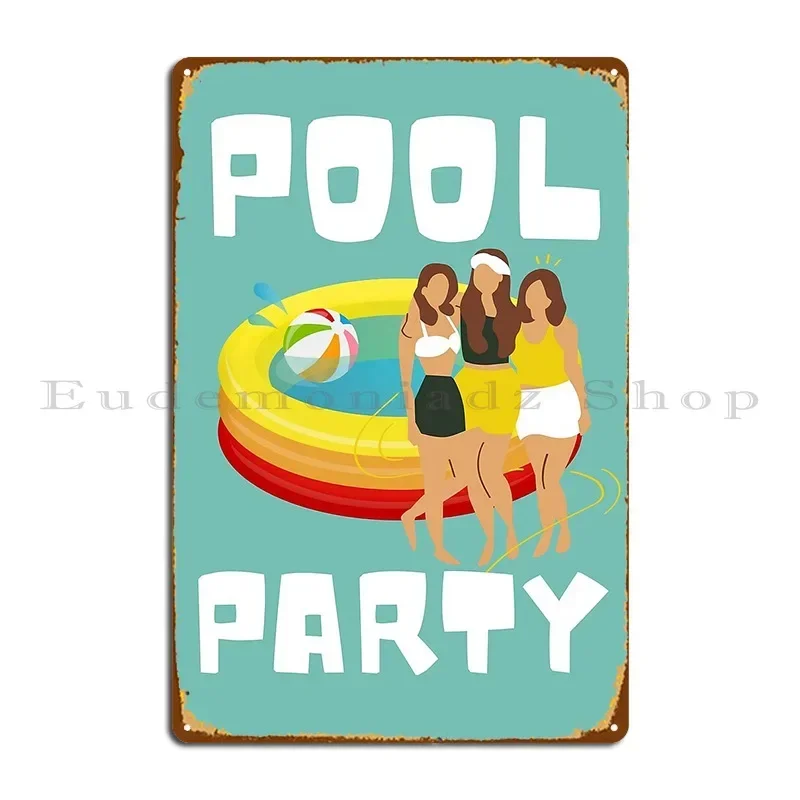 Pool Party Invitation And Decoration Metal Signs Decoration Kitchen Plaques Iron Designing Tin Sign Poster