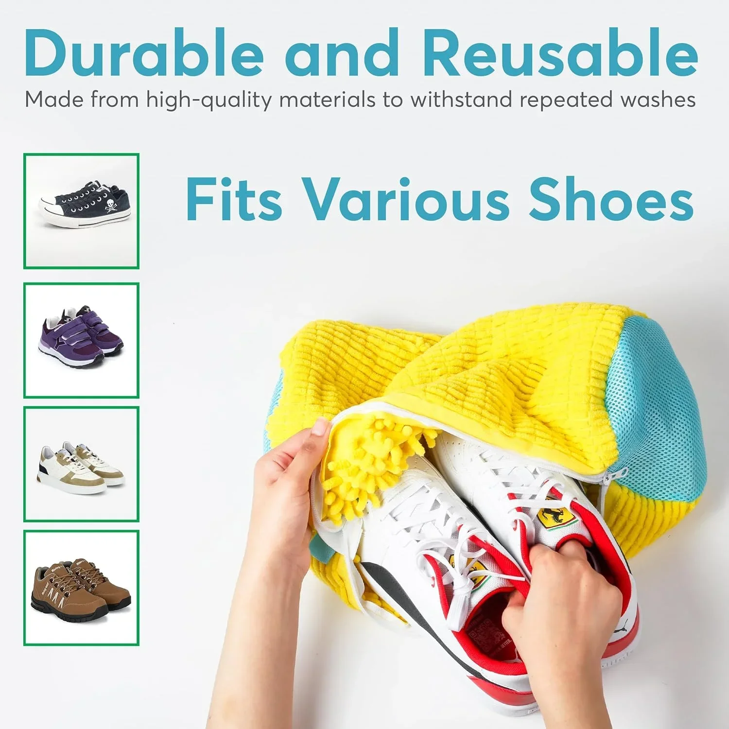 1-4PCS Seamless Shoe Bag Storage Polyester Fiber Lazy Person's Essential Cross-Border Bestseller Bag for Cleaning And Organizing