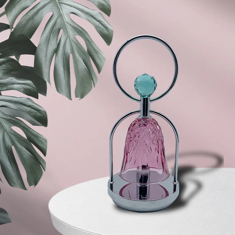 Light Luxury and Simple Desktop Decoration Small Night Light Geometric Glass Bedside Table Lamp Atmospheric Desk Lamp