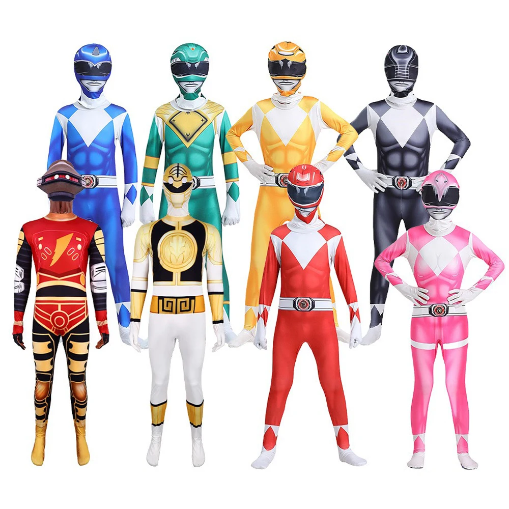 

Dinosaur Warrior Team Jumpsuit Cosplay Costume One Piece Bodysuit Stage Performance Comic Con Party Halloween Festival Outfit