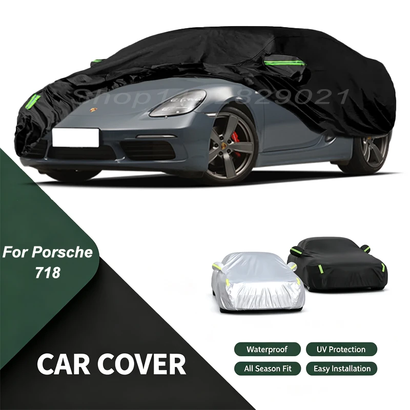 Car Cover For Porsche 718 Waterproof Dustproof Outdoor Protection, UV Snow Sun Resistant Auto Exterior Cover Car Sunshade