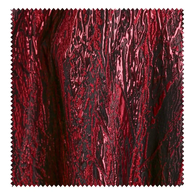 Jacquard Fabric Red Gold Jacket Clothing Designer Apparel Sewing Fabric Wholesale Cloth Meters Diy Polyester Material