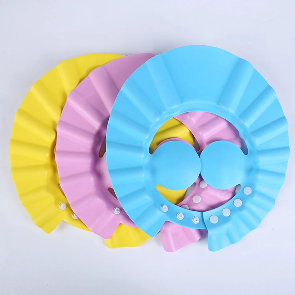 

Baby Shower Cap Infant Bathing Cap Kids Shampoo Shield Ear Protection Hat 40 55cm Head Soft Elastic Material Waterproof Hair