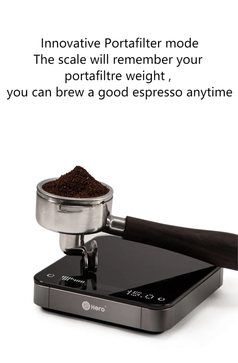 ZeroHero New Type Electric Espresso Coffee Scale for Pour Over Brewing and Espresso