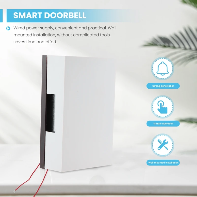 220V Wired Doorbell Manual Ding Bell Chime for Home Hotel Access Control System Timbre Puerta Casa Smart Doorbell-ABAM