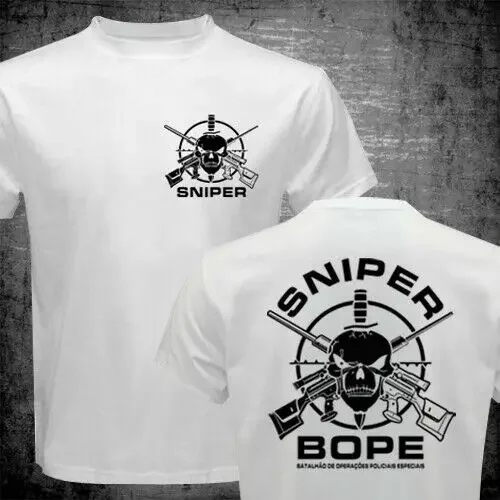 Brazil Military Unit BOPE Special Forces Sniper Men T-shirt Short Sleeve 100% Casual O-Neck T Shirt