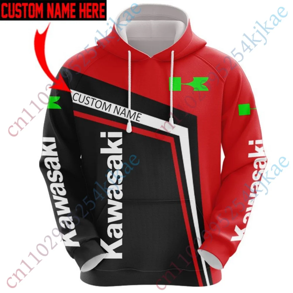 

Kawasaki толстовки для мужчин, одежда, спортивная толстовка с длинными рукавами и капюшоном на молнии, повседневная уличная одежда унисекс в стиле Харадзюку, топ с 3D принтом