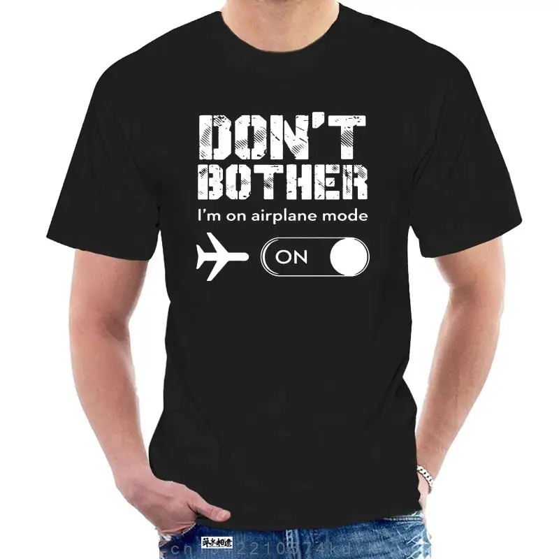 black graphic tees y2k menFunny Don Bother I Am On Airplane Mode Humor T Shirt Tops Print Round Neck Man