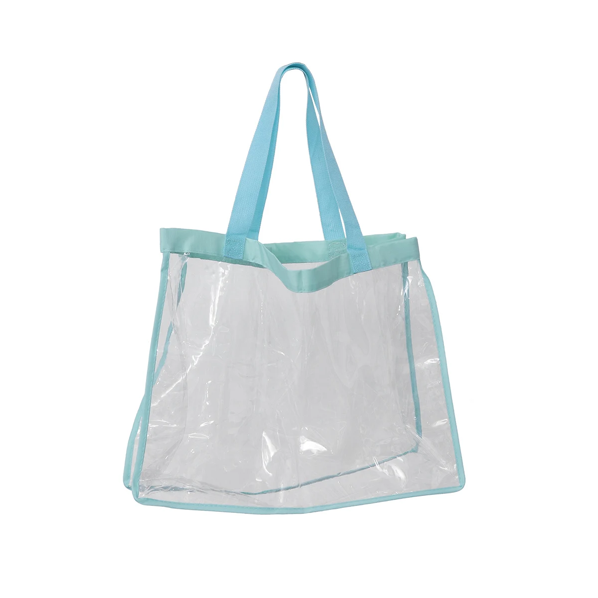 

Plastic Hand-held Shopping Bags Large Capacity Water Proof PVC Storage Beach Shoulder Casual Handbag Reusable Grocery Travel