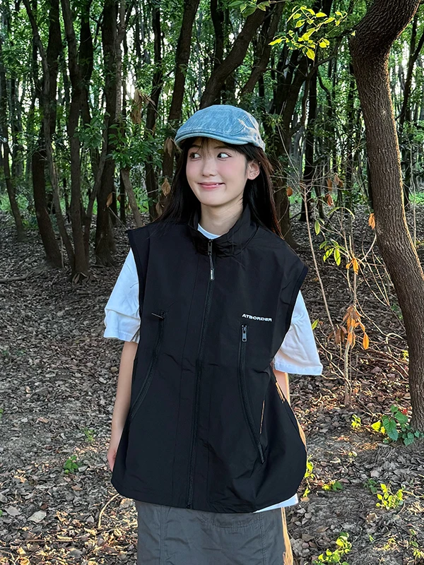 

Vests Waistcoats Thin Womens Embroidery Winter Double-Sided Pads Anti-Freezing Detachable Self-Heating Splashproof Full Lining