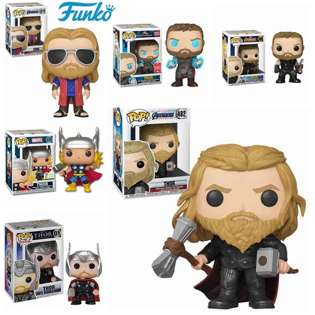 FUNKO POP  Avengers 4 END WAR Thor 438# #482 01# 479# 286# 335# 10cm Vinyl Figure Doll BOBBLE-HEAD Action Toy Figures