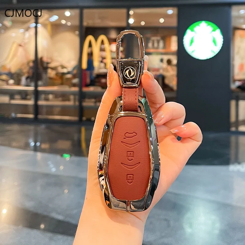 Premium Zinc Alloy Key Cover Case for Dongfeng Fengguang 580 / Landian E5 Plus (2024) - Protective Key Fob Shell Keybag Keychain
