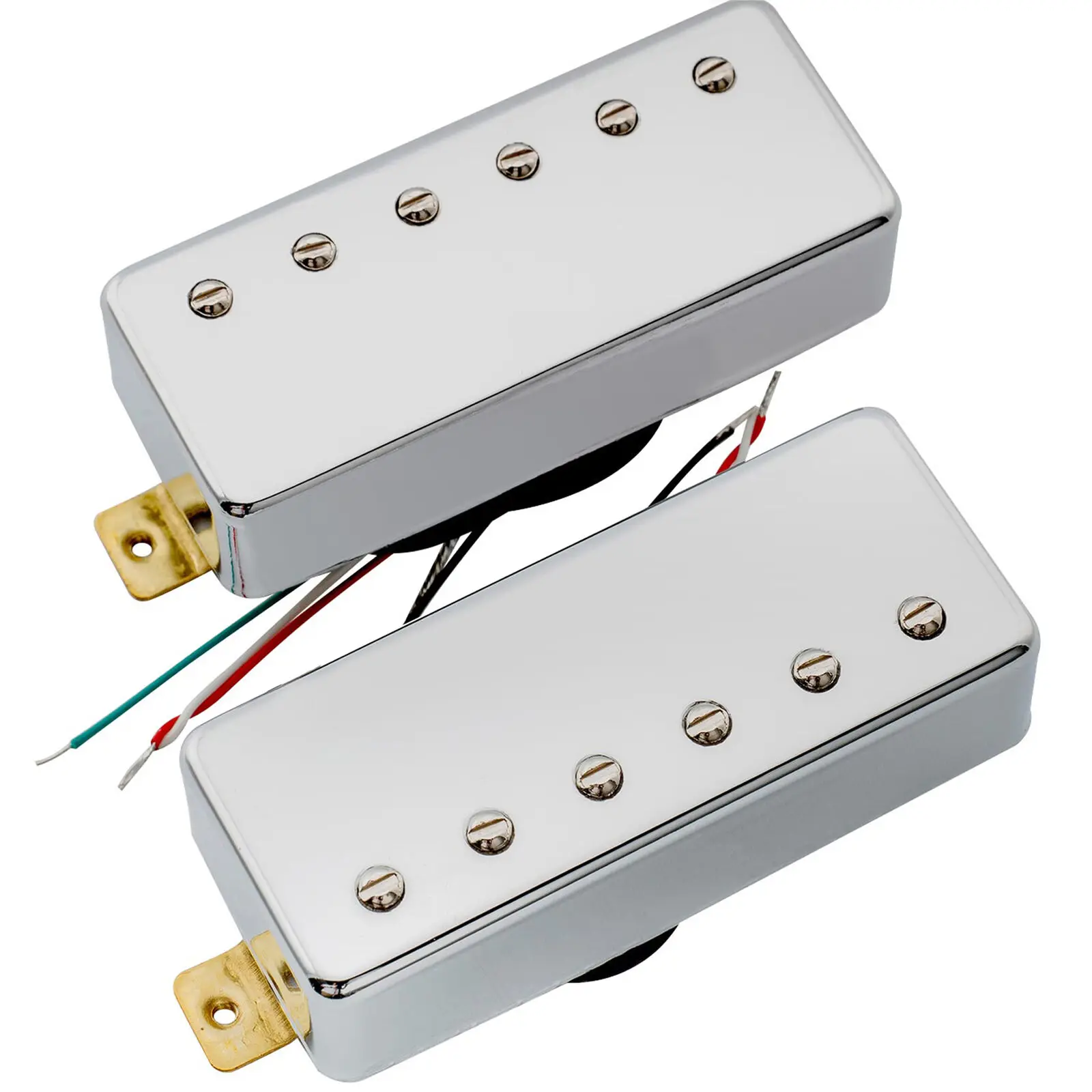 

Chrome Alnico 5 Covered Mini Humbucker Guitar Neck Bridge Pickup Set