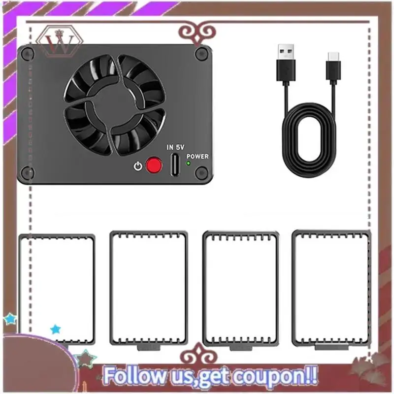 ABBG-كاميرا برودة هادئة المبرد مروحة التبريد سبائك الألومنيوم أشباه الموصلات المبرد لكانون سوني FUJIFILM ZV-E10 A7M4 R5 R7