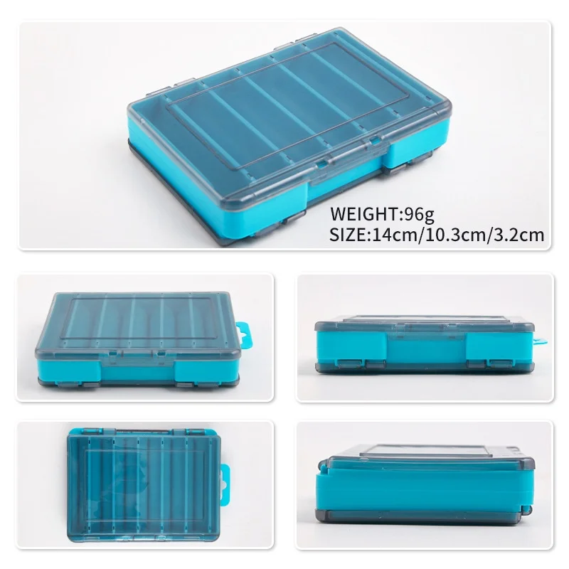 Fishing Lure Box Double Sided Tackle Storage Trays Storage Waterproof Visible Plastic Box Fishing Tackle Container