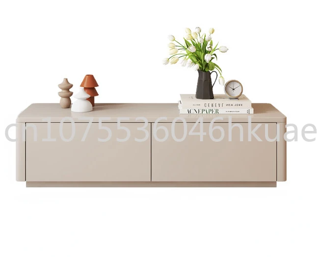 

Modern and Simple TV Cabinet Living Room Household Small-sized Cream Air Floor-standing