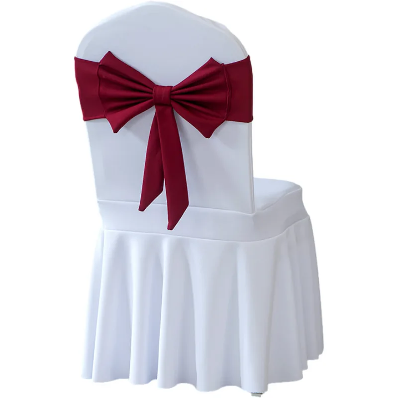 Bruiloft decoratie spandex stoel sjerp met kant-en-klare vlinderdas knoop, ideaal voor banket verjaardag verjaardagsfeestje evenementen vakantie