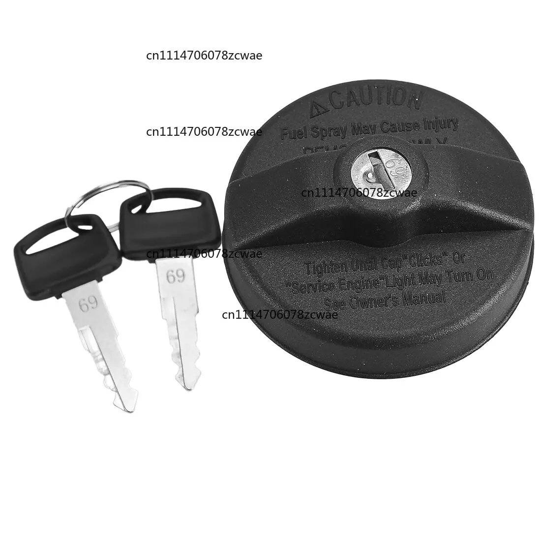 ZOCI-Locking Fuel Gas Tank Cap with Keys Black Plastic 10504 MGC791 Fit for Ford F150 F250 F350 F450