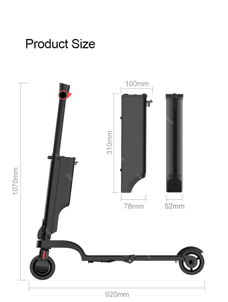 Daibot X6 Portable Electric Scooter Two Wheel Electric Scooters Mini Folding Electric E-Scooter Power Bank