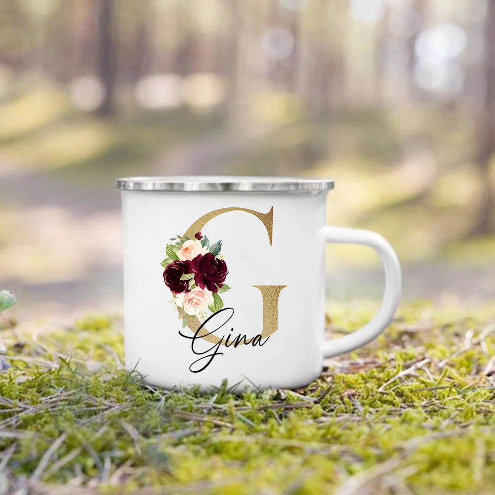 

Personalized Mug Letter Name Cup Custom Name Bridesmaid Cups Coffee Hot Chocolate Mugs Wedding Birthday Mothers Day Gift for Her