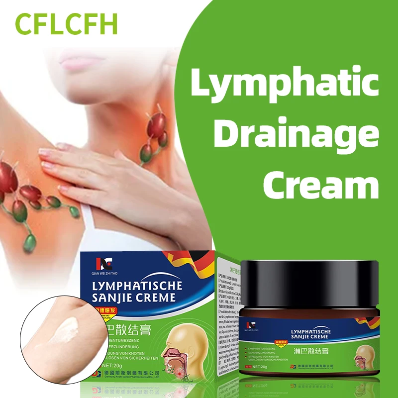 

Lymphatic Detox Drainage Cream Lymph Nodes Treatment Care Ointment Armpit Neck Breast Anti-Swelling Patch German Secret Recipe