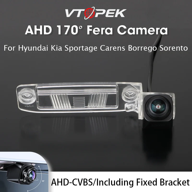 

Vtopek 170° Fisheye Rear View Camera AHD 1080P CVBS Reverse Camera For Hyundai Kia Sportage Carens Borrego Sorento Mohave Ceed