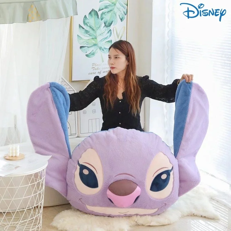 Disney Stitch Kawaii Plush Toy Stuffed Animals Doll Double Sided Cushion Pillow Cartoon Cute Room Decor Anime Peluche Gift Toy