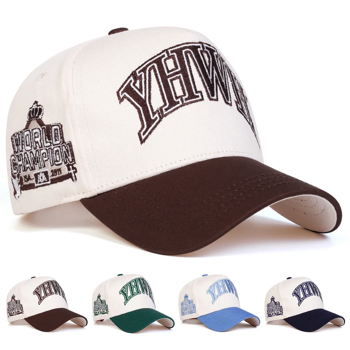Unisex YHWH Letter Embroidery Baseball Caps Spring Autumn Outdoor Sunscreen Hat Adjustable Casual Trucker Hats